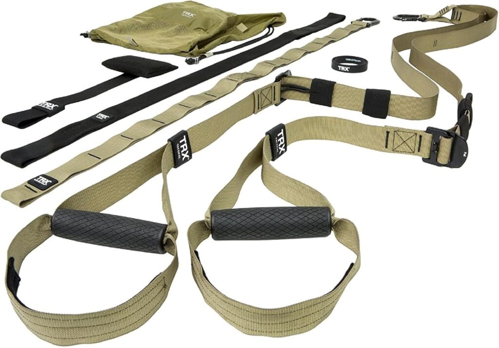 TRX Unisex Tactical Gym Suspension Trainer, Home Gym Kit, Fitness Training Designed for Military Veterans, Home Gym System with Exercise Straps – Olive