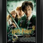 HWC Trading Chamber of Secrets Harry Potter The Cast Daniel Radcliffe Emma Watson Rupert Grint Gifts Printed Poster Signed Autograph Picture for Movie Memorabilia Fans – A3 Framed
