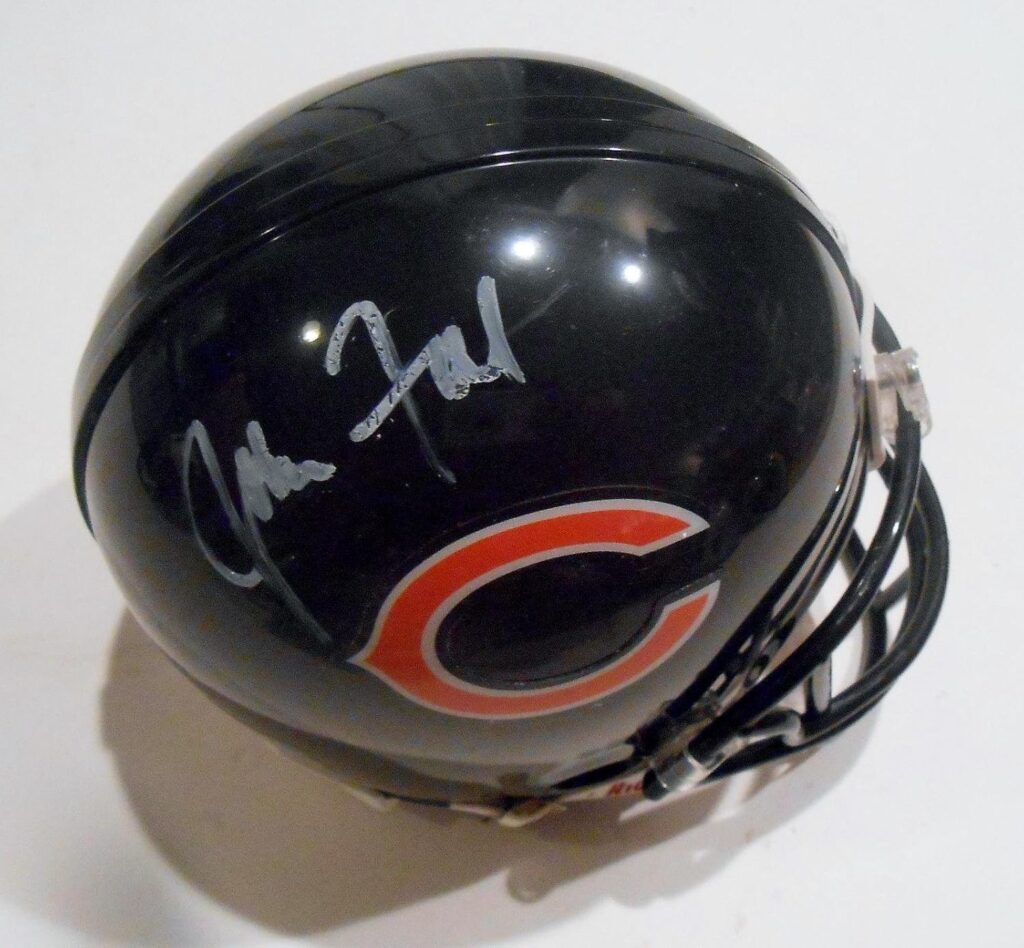 John Fox Signed Chicago Bears Football Mini Helmet w/COA – Autographed NFL Mini Helmets