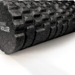 High Density Foam Roller Massager for Deep Tissue Massage of The Back and Leg Muscles – Self Myofascial Release of Painful Trigger Point Muscle Adhesions – 13″ Black