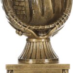 Decade Awards Baseball Glove Action Pedestal Trophy – 6.5 Inch Tall | Winning Baseball Holder Award | Catch The Celebration with This Grand Slam Award – Engraved Plate on Request