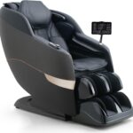 MYNTA 2025 Massage Chair 3D Shaitsu Massage Chair Full Body with 170° Flexible Track, Zero Gravity, Bluetooth Speaker, Airbags & Heating, MC1650(Black)