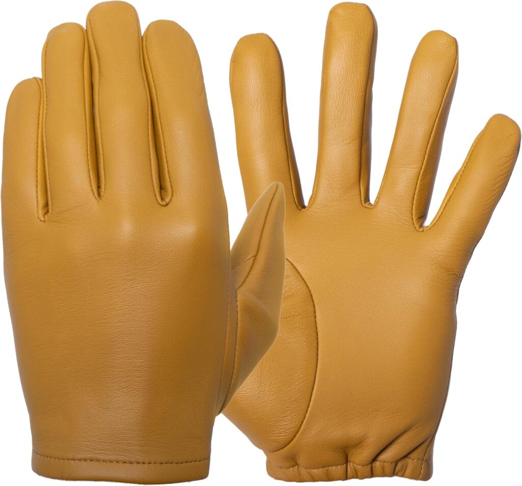 Men’s Patrol-X Gloves (100% Cabretta Leather) For Tactical Police Driving, Shooting, and Motorcycle Riding (Thin & Unlined)