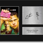HWC Trading Edward Norton & Brad Pitt Fight Club Gifts Printed Signed Autograph Picture for Movie Memorabilia Fans – US Letter Size