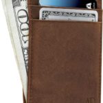 Access Denied Slim Minimalist Wallets For Men & Women – Leather Front Pocket Thin Mens Wallet RFID Credit Card Holder Gifts For Men
