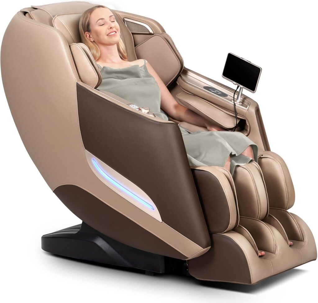 Massage Chair, 3D Massage Chair Full Body, Zero Gravity Shiatsu Recliner W/Heating, SL Track, Wireless Charger, Bluetooth Speaker, Foot Rollers, 12 Auto Modes Air Compression