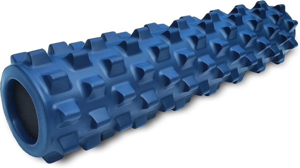 RumbleRoller Original Textured Foam Roller – Deep Tissue, Self Myofacial Release Massage Therapy Roller