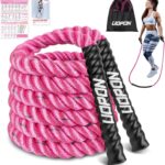 Weighted Jump Rope for Women, Heavy Skipping Rope for Exercise with Training Poster, 9.2FT Weight Fitness Jump Rope for Improve Strength, Building Muscle & Total Body Workout Equipment