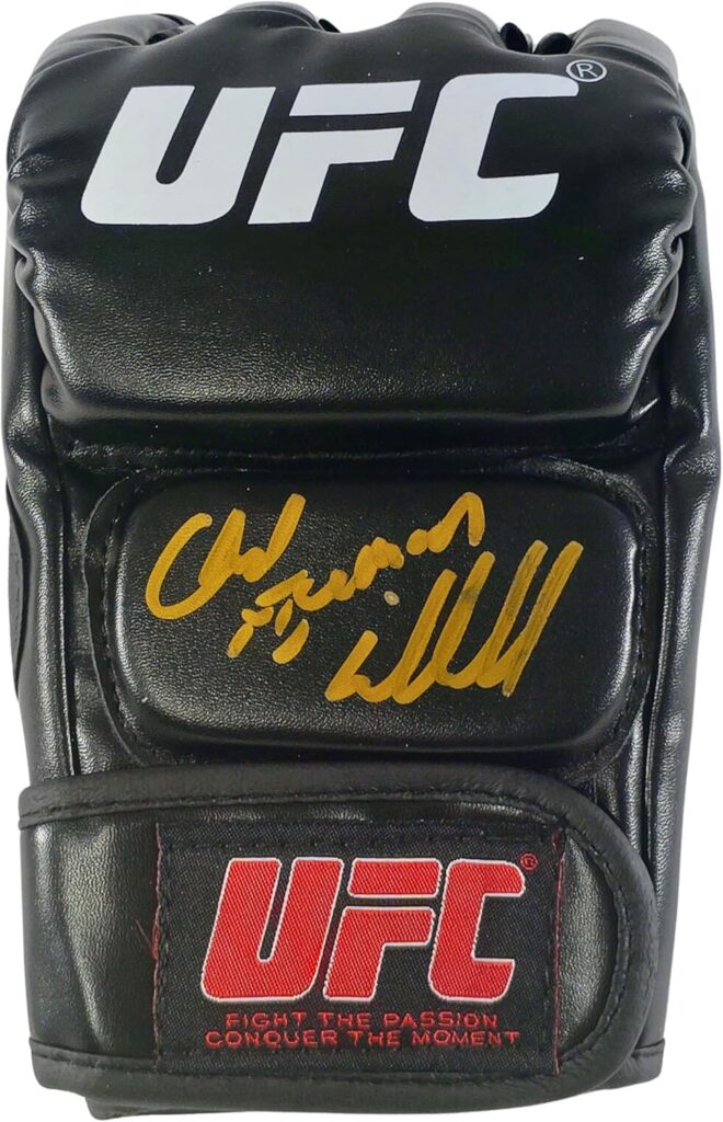 Chuck ‘The Iceman’ Liddell Signed Glove Beckett Authentic Autograph MMA Ultimate Fighting Championship Gloves Sports Memorabilia Gifts for Men and Women