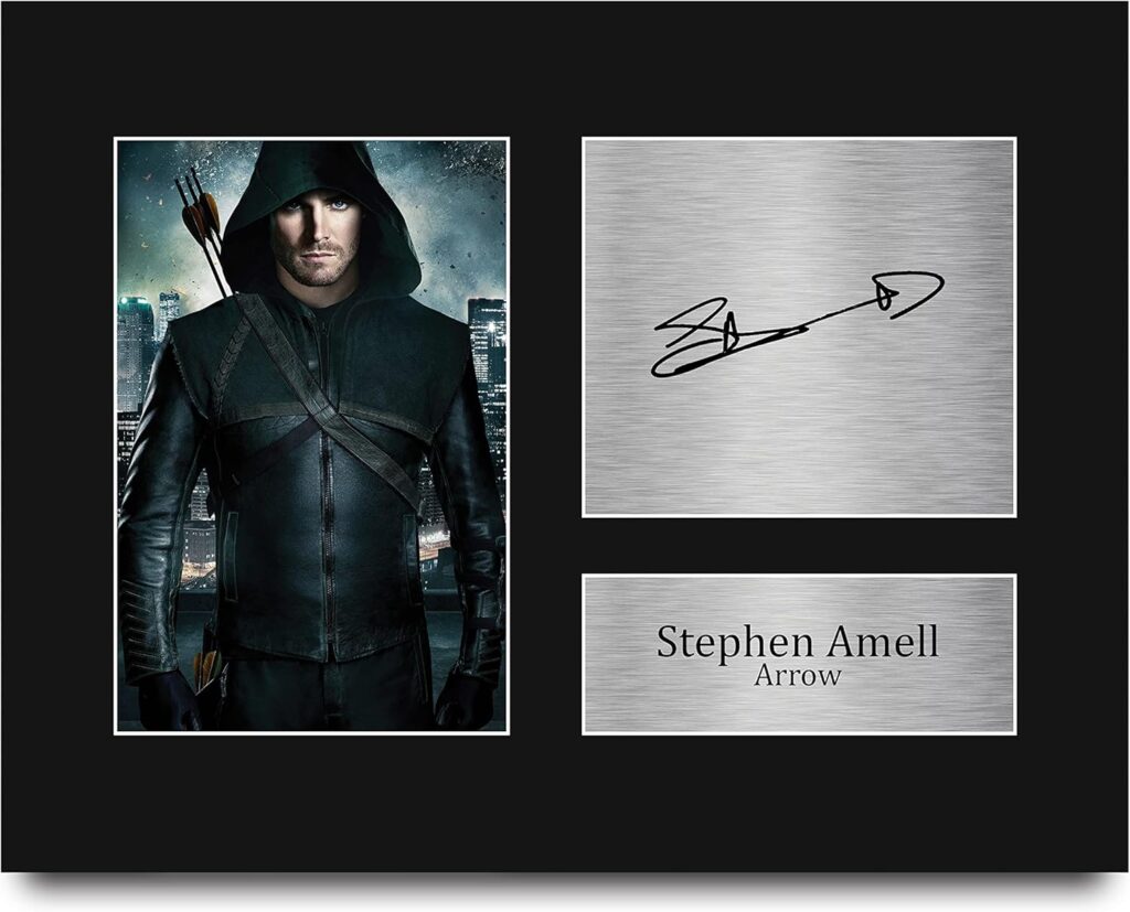 HWC Trading Stephen Amell Arrow Gifts USL Printed Signed Autograph Picture for TV Show Fans – US Letter Size