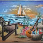 Anuschka Women’s Original Hand-Painted Genuine Leather RFID Blocking Two Fold Wallet