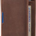 SERMAN BRANDS – Wallets for Men Slim Mens leather RFID Blocking Minimalist Card Front Pocket Bifold Travel Thin