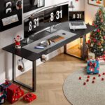 ONBRILL Standing Desk, 63×30 Inches Rectangle Stand Up Desk with 4 Legs, Dual Motor and Memory Controller, Adjustable Height from 28-46 Inches for Home and Computer Workstation, Black