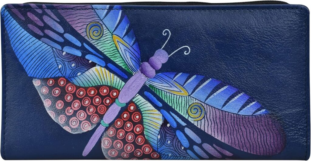 Anna by Anuschka Women’s Hand Painted Leather Two Fold Wallet