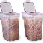 Snapware Airtight 2-Pack (22.8 Cup) Cereal Dispenser Storage Containers, Flip-Top Lid BPA Free, Plastic Containers For Cereal, Rice, Snack, Dry Food and Pantry Organization