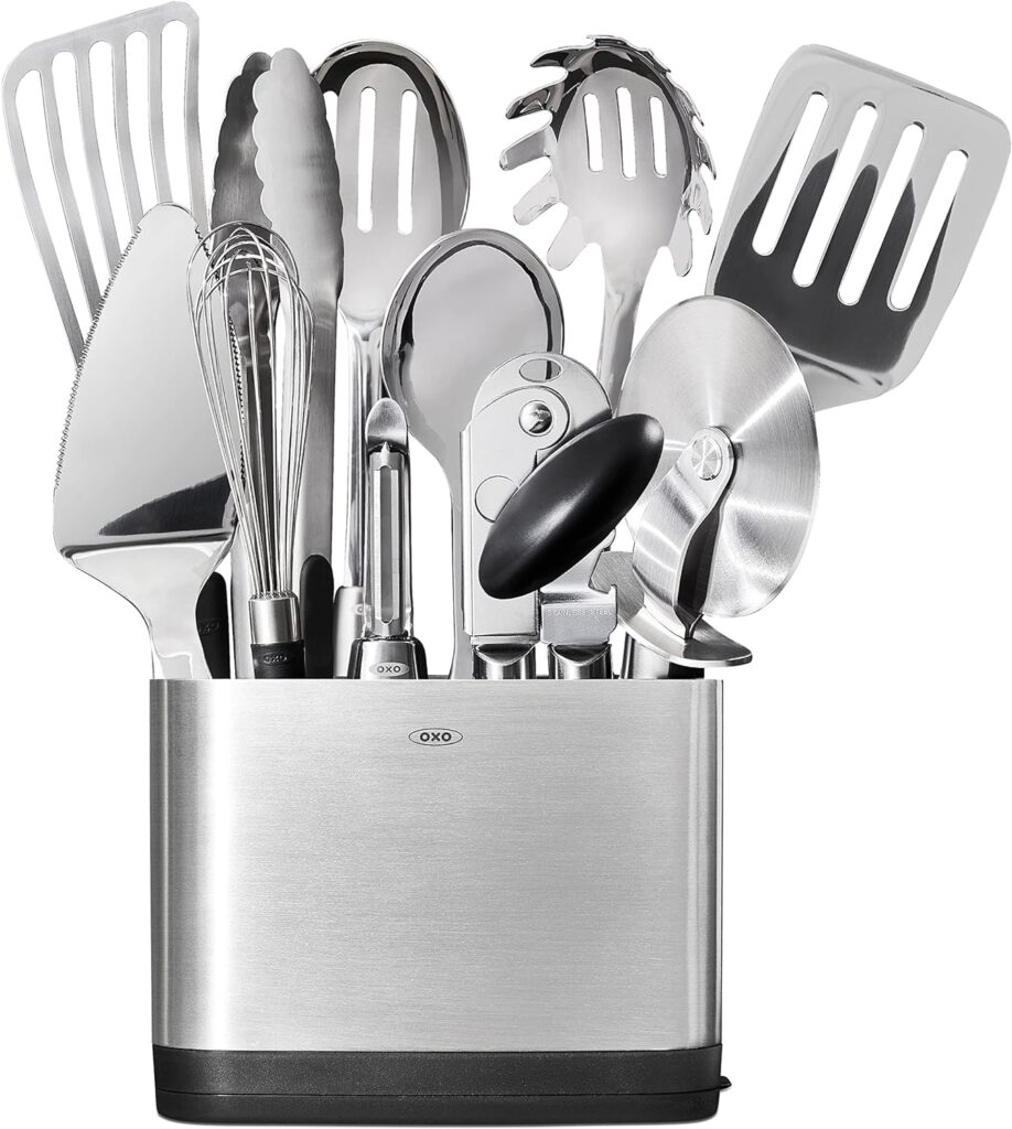 OXO Steel Piece Utensil Set, 15 PC, Stainless Steel