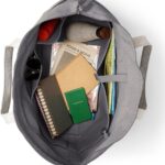 Lands’ End Zip Top Long Handle Canvas Tote Bag