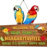 Artsy Woodsy Custom Tiki Bar Printed Wood Sign (Not Carved or Neon Sign), Summer Decor, Pool Sign, Backyard Bar & Grill Patio Porch Deck Home Pub Man Cave, Gifts for Beach Lovers (03)