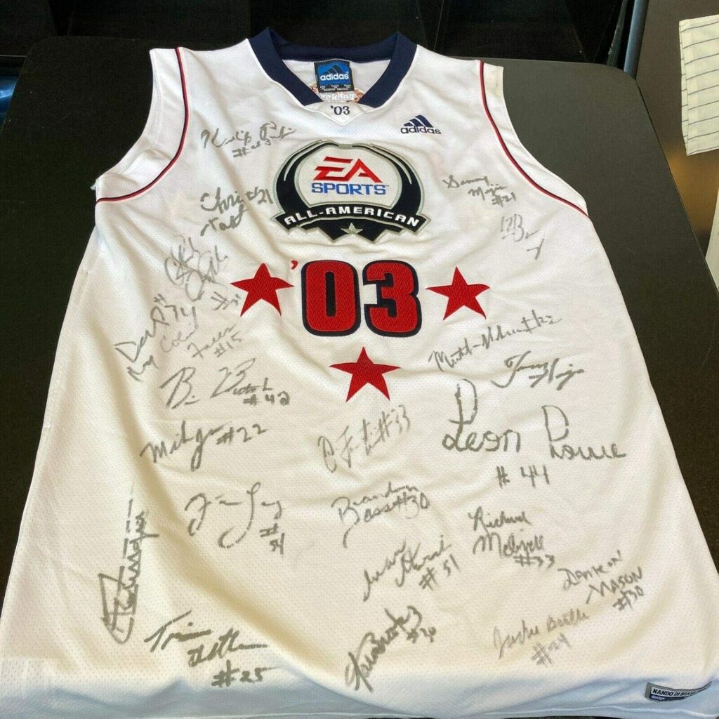 Lebron James Pre Rookie 2003 All American Team Signed Authentic Jersey PSA DNA – Autographed NBA Jerseys