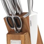 Cuisinart 7 Pc Stainless Steel Essentials Cutlery Block Set with Built in Sharpener