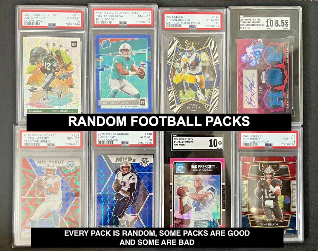 Generic Football Collectible Card Pack – 15 Cards – 5 Rookies – Look for Autos – Mem – 1/1