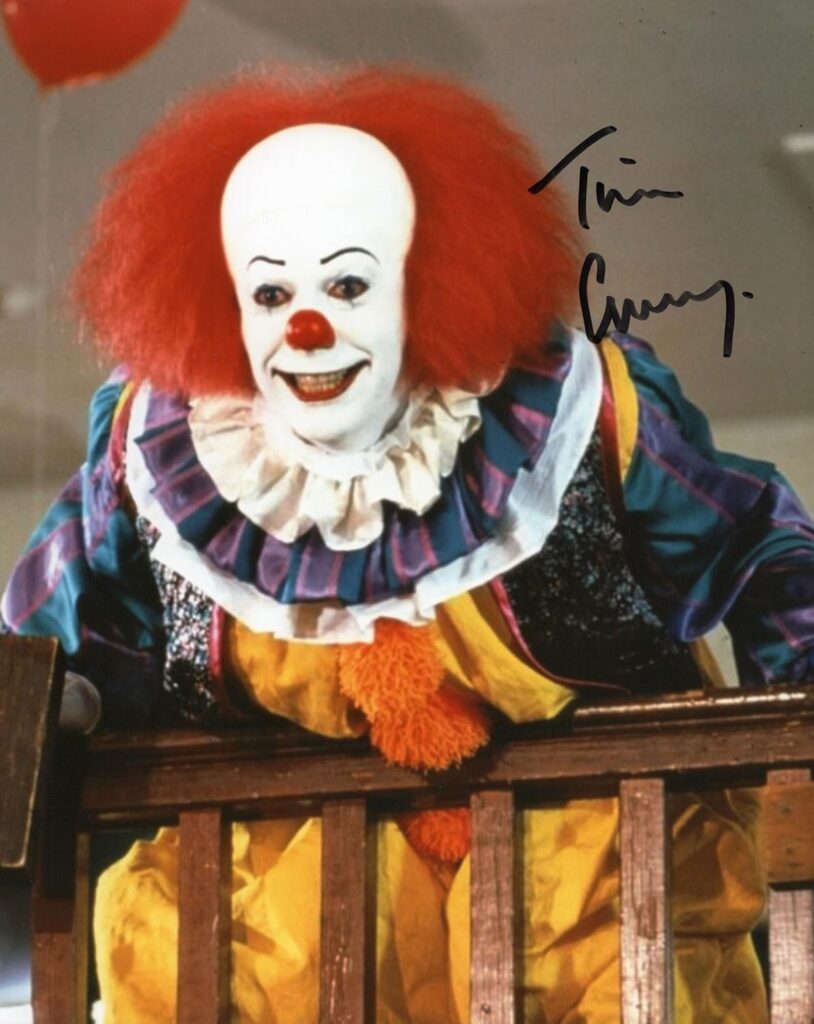 RP Tim Curry Signed Pennywise Stephen King’s IT Photo 8×10 Reprint COA Certificate of Authentication Autographed Movie Poster