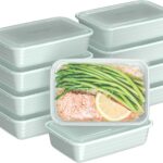 Bentgo Prep – 20-Piece 1-Compartment Reusable Meal Prep Containers with Lids, PFAS & BPA Free Materials, Durable, Microwave, Freezer, & Dishwasher Safe To Go Food Storage (Mint)