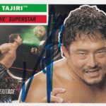 Yoshihiro Tajiri Signed 2005 Topps Heritage WWE Card #28 Pro Wrestling Autograph – Autographed Wrestling Cards
