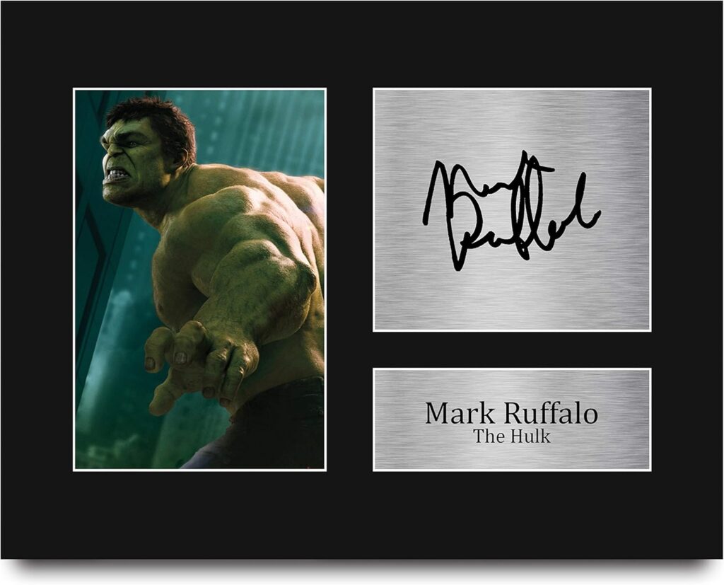 HWC Trading Mark Ruffalo Gift USL Signed Printed Autograph The Hulk The Avengers Gifts Print Photo Picture Display – US Letter Size