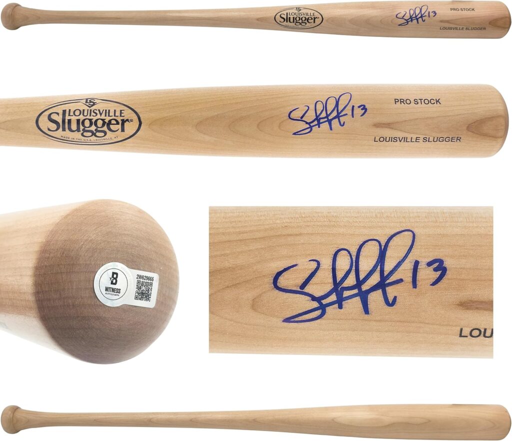 Salvador Perez Autographed Blonde Slugger Louisville Pro Stock Baseball Bat Beckett BAS Witness Stock #241629