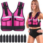 Sportneer Adjustable Weighted Vest Weights: 2-18 lbs/2-40 lbs Washable Weight Vest for Walking 16 In 1 Fast Adjust Rucking Vest for Women and Men Home Gym Running Jogging Strength Training Vests