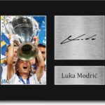HWC Trading Luka Modric Gifts Signed Printed Autograph Real Madrid Photo Display – US Letter Size