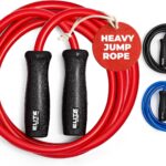 Elite Jumps Muay Thai 2.0 Weighted Jump Rope – Designed for High-Intensity Training, Muay Thai, & MMA Workouts – Heavy 1.3lb PVC Jump Ropes for Fitness