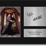 HWC Trading Anjelica Huston & Raul Julia Addams Family Morticia, Gomez Gifts Printed Signed Autograph Picture for Movie Memorabilia Fans – US Letter Size