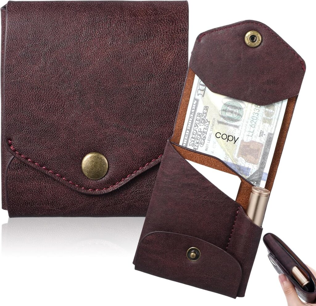 The Conan Wallet Multifunctional Compact Wallet for Men, Slim Minimalist Bifold Wallet with Pen Slot, Portable Handmade Leather Flat Banknote Storage for Daily or Travel