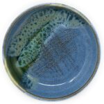 Garlic Grater Dipping Bowl, Handmade in the USA, Each One Unique, Blue