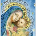 Dovetail Ink Our Lady of Good Counsel – Catholic Gift – Signed Art Print (Soft Evening Blues, 5×7 Inches)