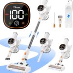 Tikom V500 Cordless Vacuum Cleaner for Home, 40000Pa/450W Stick Vacuum with LED Touch Screen, Charging Wall Dock, Anti-Tangle, Lightweight Handheld Vacuum for Pet Hair, Hard Floor, Carpet