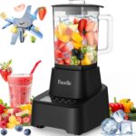 Smoothie Blender, Facelle Countertop Blender for Kitchen, 55 oz Glass blender for smoothies and Shakes, Licuadora, Smoothie maker with touchscreen 3+P Speeds, Cleaning brush ＆ removable SS304 blade