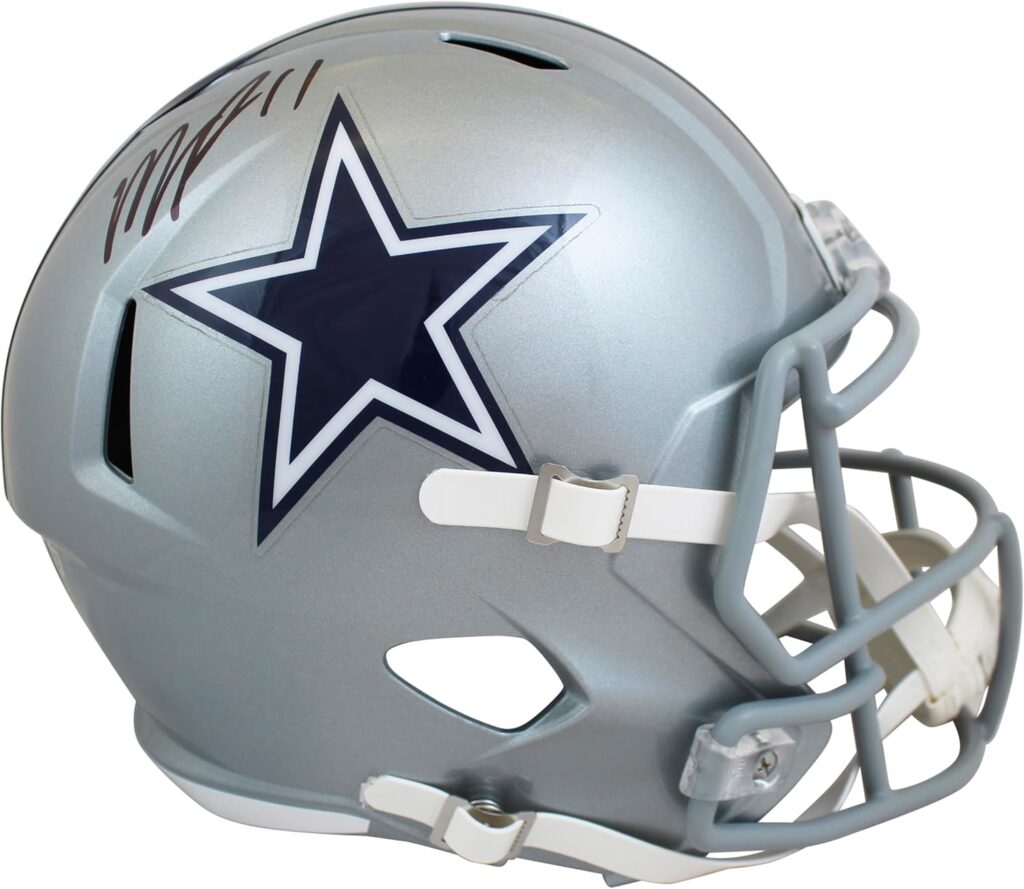 Cowboys Micah Parsons Authentic Signed Full Size Speed Rep Helmet Fanatics