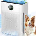 Air Purifiers for Home Large Room up to 2200sq.ft, MOOKA Air purifier for Home Pets with Washable Filter, PM 2.5 Display Air Quality Sensor Air Cleaner for Bedroom, Dorm room, Pets, Office, PR1