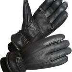 SKYDEER 100% Full Grain Deerskin Leather Winter Gloves for Men, Warm Work Gloves, Thermal Insulated Truck Driving Gloves