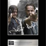 Norman Reedus, Daryl Dixon and Andrew Lincoln, Rick Grimes Signed Mounted Photo Display Walking Dead