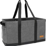 WONDAY Standing Extra Large Reusable Grocery Bag Carrier with Handle, Thirty One Utility Tote Foldable for Shopping and Beach