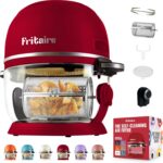 Non Toxic Air Fryer™ – Glass AirFryer 5 Quart w/ 360 Visibility, Self-Cleaning, 400F Vortex Air Fryer for Even Cooking, BPA-Free Teflon Free, 9-in-1 Functions, Rotisserie, Roast, Bake, Cherry