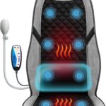 COMFIER Back Massager with Heat,Massage Chair Pad,Massage Seat Cushion with Adjustable Lumbar Support,Back Massage for Pain Relief,Chair Massager for Recliner,Office,Christmas Gifts for Men Women