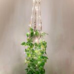 Fake Hanging Plants with Lights Artificial Plants for Home Decor Macrame Plant Hanger with Fake Vines Faux Hanging Planter for Wall Ceiling Bedroom Bathroom Kitchen Office Boho Decor Indoor