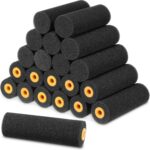 20 Pcs 4 Inch Black Foam Paint Roller High Density Mini Paint Roller for Walls Brings Smooth Finishes Flat Surfaces