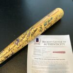 Chicago Sox HOF & Legends Signed Bat 43 Signatures Bo Jackson Beckett COA – Autographed MLB Bats