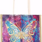 5d Diamond Painting Shopping Tote Bags Kits Handmade Art Reusable Handbags Craft for Women Grandma Daughter Gifts